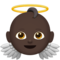 Baby Angel - Black emoji on Apple